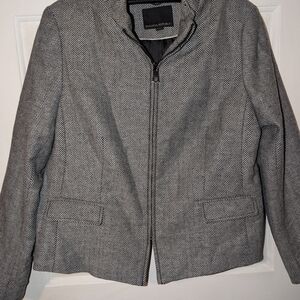 Banana Republic Women's Gray Wool Blend Jacket Size 12 Petite NWOT